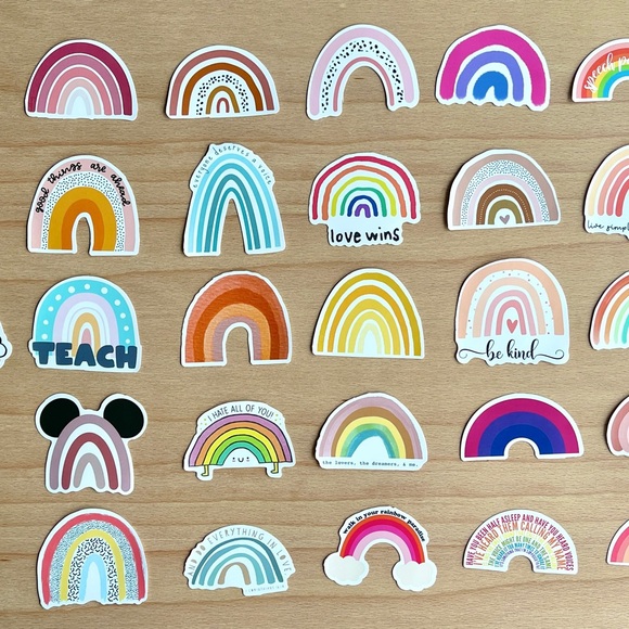 Pack of 51 Cute Boho Rainbow Aesthetic Vsco Stickers - Picture 8 of 8
